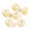 Handmade Porcelain Beads, Pearlized, Rondelle, Light Goldenrod Yellow, 13x8.5~9mm, Hole: 5mm