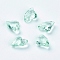 Transparent Acrylic Charms, Faceted, Heart, Mint Cream, 11x9x4mm, Hole: 0.5mm