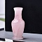 Natural Rose Quartz Carved Healing Vase Figurines, Reiki Energy Stone Display Decorations, 48x20mm