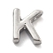 304 Stainless Steel Charms, Letter Charm, Letter K, 9.5x8x3mm, Hole: 1.6mm