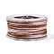 27M Segment Dyed Round Polyester Twisted Cords, with PET Plastic, for Jewelry Making, Sienna, 1mm, about 29.53 Yards(27m)/Roll