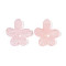 Natural Rose Quartz Pendants, Flower Charms, 34~35x29.5~31x6~7mm, Hole: 5mm