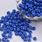 Baking Paint Glass Seed Beads, Round, Royal Blue, 3x1.5~3mm, Hole: 1mm, about 10000pcs/bag, about 450g/bag