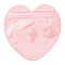 Heart Shaped Plastic Packaging Yin-yang Zip Lock Bags, Top Self Seal Pouches, Pink, 10x10x0.15cm, Unilateral Thickness: 2.5 Mil(0.065mm)