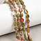 Natural Unakite Beads Strands, Teardrop, Faceted, 6x4x2.5mm, Hole: 0.6mm, about 63pcs/strand, 14.96''(38cm)