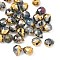 Electroplated Glass Beads, Faceted, Teardrop Charms, Top Drilled, Gray, 11x8mm, Hole: 1.2mm