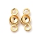 Flat Round Brass Rhinestone Connecter Settings, Nickel Free, Real 18K Gold Plated, Fit for 3mm Rhinestone, 7x3x1.5mm, Hole: 1mm