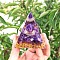 Orgonite Pyramid Resin Energy Generators, Reiki Natural Amethyst Chips Inside for Home Office Desk Decoration, 50mm