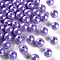 Opaque Acrylic Beads, AB Color Plated, Round, Medium Purple, 8x7mm, Hole: 2mm, about 1745pcs/500g