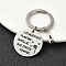 Alloy Keychain, with 304 Stainless Steel Findings, Letter A, 6cm
