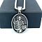 Ancient Greek 304 Stainless Steel Religion Embossed Saint Pendant Punk Hip-hop Necklaces, Stainless Steel Color