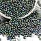 8/0 Grade A Round Glass Seed Beads, Metallic Colours Iris, Colorful, 8/0, 3x2mm, Hole: 1mm, about 10000pcs/bag