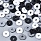 Handmade Polymer Clay Beads, Heishi Beads, for DIY Jewelry Crafts Supplies, Disc/Flat Round, Gray, 6x1mm, Hole: 2mm, about 26000pcs/1000g