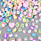 Handmade Polymer Clay Cabochons, Mixed Shapes, Mixed Color, 4.5~8x3.5~10x0.3~2mm