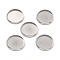 Non-Tarnish 316 Surgical Stainless Steel Cabochon Tray Settings, Plain Edge Bezel Cups, Flat Round, Stainless Steel Color, 19.5x2mm