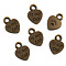 Tibetan Style Alloy Pendants, Heart with word My Cat Charms, Antique Bronze, 12x8.5mm, Hole: 2mm