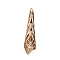 Brass Bead Cone, Light Gold, 35x9mm