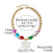 Christmas Theme AB Color Acrylic Pendant Round Beaded Necklaces, with Alloy End Chains, Golden, Colorful, Snowflake, 16.93 inch(43cm), Pendant: 45mm long