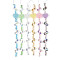 Electroplate Glass and Acrylic Rhinestone Beads Strands, Mixed Shapes, for Jewelry Making, Faceted, Mixed Color, 5.5~6x4~5mm, Hole: 1.2mm, about 33pcs/strand, 6.97~7.28''(17.7~18.5cm)