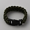 Survival Polyester Cord Bracelet with Plastic Clasps for Hiking Camping Outdoor, Dark Slate Gray, 9-1/8 inch(23.1cm)