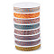 40M Polyester Twisted Cord, Round, with Polypropylene(PP) Spools, Mixed Color, 1mm, 8 colors, 5m/color