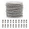 304 Stainless Steel Ball Chains, Stainless Steel Color, 2.4mm, 10m/roll