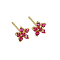 Elegant Silver Plum Blossom Zircon Stud Earrings Fashion Delicate Petite