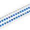 Iron Rhinestone Cup Chains, with Spool, Silver, Dodger Blue, 2~2.5x2~2.5x2~2.5mm, about 30.00 Feet(9.14m)/Roll