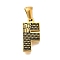 Golden 304 Stainless Steel Pendants, Bark Pattern, Letter F, 17.5x11.5x2.5mm, Hole: 5.5x3mm
