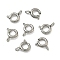 Tarnish Resistant 304 Stainless Steel Spring Ring Clasps, Manual Polishing, Necklace Design Materials, Stainless Steel Color, 5mm, Hole: 1mm