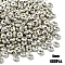400Pcs CCB Plastic Spacer Beads, Flat Round, Platinum, 4x1.8mm, Hole: 1.2mm