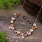 Flower Alloy Enamel Jewelry Set, Stud Earrings & Bib Necklaces, Chocolate, 420mm