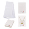 100Pcs Ractangle Kraft Paper Necklace Earring Display Cards, with 100Pcs Plastic Necklace Chain Adhesive Pouch for Necklace Display Cards, Loose Chain Jewelry Supplies, White, Adhesive Pouch: 43x37x0.4mm, Card: 222x85.5x0.6mm, Display Cards: 90x60x0.5mm