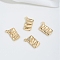Brass Micro Pave Cubic Zirconia Charms, Real 14K Gold Plated, Bread, 13.5x7x3mm, Hole: 1.2mm