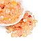 Transparent Acrylic Beads, Nuggets, Two Tone, Orange, 10~14.5x7~11x4.5~6mm, Hole: 1.4mm, about 1256pcs/500g