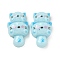 Resin Cabochons, Cat, Sky Blue, 29.5x17.5x8mm