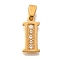 Ion Plating(IP) 304 Stainless Steel Rhinestone Pendants, Letter I, 17~19x10.5~18x2mm, Hole: 6.5x3.5mm