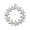 Alloy Pendants, Rack Plating,  Long-Lasting Plated, Lead Free & Cadmium Free, Starfish, Platinum, 38.5x35.5x2.3mm, Hole: 2mm