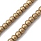 Electroplated Synthetic Non-magnetic Hematite Beads Strands, Round, Coffee Plated, 4mm, Hole: 1mm, about 108pcs/strand, 17.01''(43.2cm)