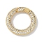 Rack Plating Brass Micro Pave Cubic Zirconia Twister Clasps, Cadmium Free & Lead Free, Long-Lasting Plated, Clear, 19.5x3mm, Hole: 12.5mm