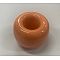 Ceramic Toothbrush Base, Mini Porcelain Toothbrush Holder, Bathroom Accessories, Rondelle, Dark Orange, 42x30~31mm, Inner Diameter: 17mm
