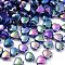2631Pcs ABS Plastic Beads, Heart, AB Color Plated, Prussian Blue, 9x9x4.5mm, Hole: 1.6mm