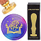 Brass Wax Seal Stamps with Wood Handle, for DIY Scrapbooking, Mushroom, 25mm
