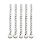 Tarnish Resistant 304 Stainless Steel Chain Extender, with Flat Round Charms, Stainless Steel Color, 56x3mm