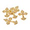 Alloy Rhinestone Cross Big Pendants, Lead Free & Cadmium Free, Golden, 75x50x7mm, Hole: 3.5mm