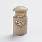 Plastic Spring Cord Locks, 1-Hole, Tan, 27~28x14x9mm, Hole: 3x7.5mm