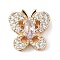 Brass Micro Pave Cubic Zirconia Beads, Butterfly, Lead Free & Cadmium Free, Long-Lasting Plated, Lilac, 11.5x11.5x6mm, Hole: 1.6mm