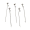 Brass Ball Head Pins, Lead Free & Cadmium Free, 925 Sterling Silver Plated, 20x0.6mm, Head: 2mm