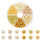 300Pcs 6 Colors Baking Painted Pearlized Glass Pearl Round Beads, Mixed Color, 6~7mm, 50pcs/color