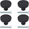 Zinc Alloy Drawer Knobs, for Home, Cabinet, Cupboard and Dresser, Black, 25x18.5mm, Hole: 3.5mm
